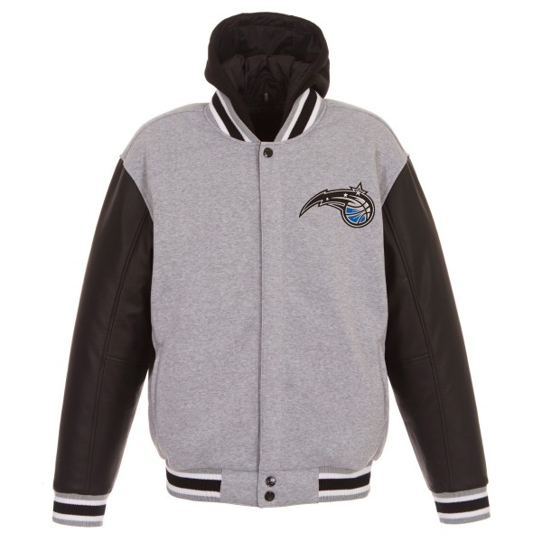 Куртка двусторонняя Orlando Magic JH Design Embroidered Logo - Gray/Black