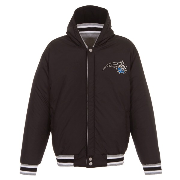 Куртка двусторонняя Orlando Magic JH Design Embroidered Logo - Gray/Black