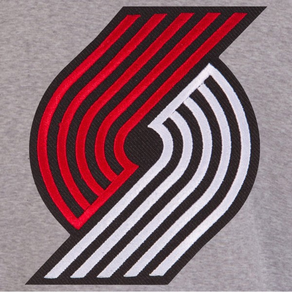 Куртка на кнопках Portland Trail Blazers JH Design Embroidered Logo Reversible Fleece - Gray/Black