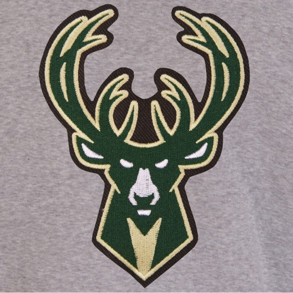 Куртка на кнопках Milwaukee Bucks JH Design Embroidered Logo Reversible Fleece - Gray/Black