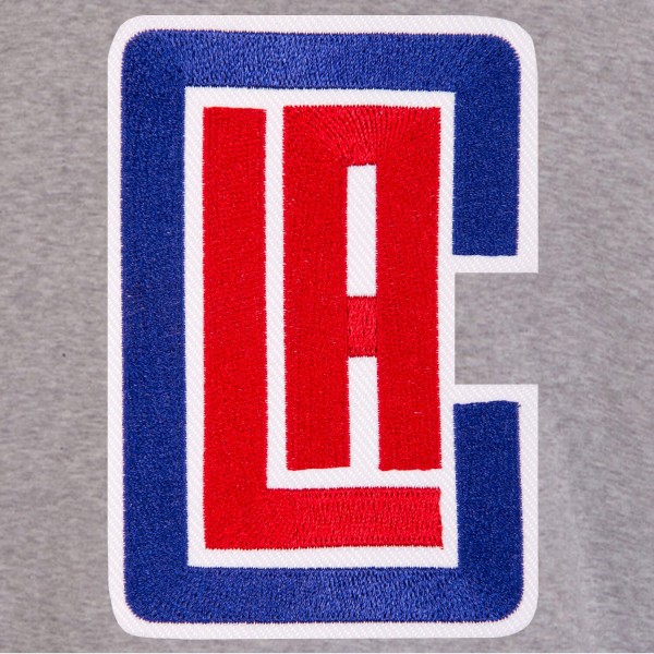 Куртка на кнопках LA Clippers JH Design Embroidered Logo Reversible Fleece - Gray/Royal