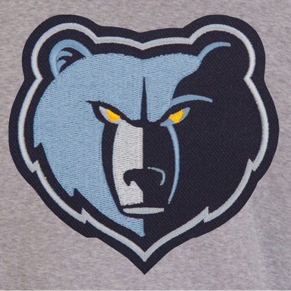 Куртка на кнопках Memphis Grizzlies JH Design Embroidered Logo Reversible Fleece - Gray/Navy
