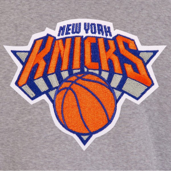 Куртка на кнопках New York Knicks JH Design Embroidered Logo Reversible Fleece - Gray/Royal