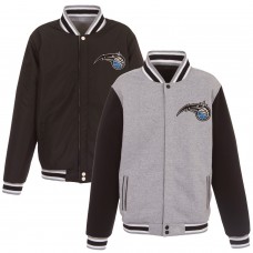 Куртка Orlando Magic JH Design Gray/Black Embroidered Logo Reversible Fleece