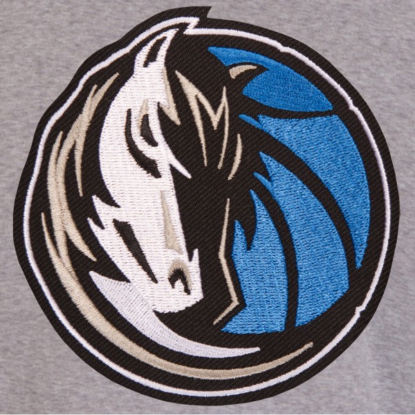 Куртка двусторонняя флисовая Dallas Mavericks JH Design Embroidered Logo - Gray/Royal