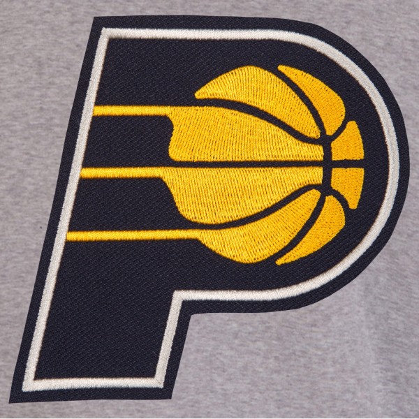 Кофта на кнопках Indiana Pacers JH Design Embroidered Logo Reversible Fleece - Gray/Navy