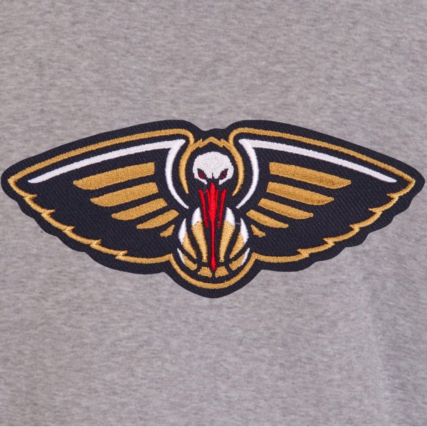 Куртка на кнопках New Orleans Pelicans JH Design Embroidered Logo Reversible Fleece - Gray/Navy