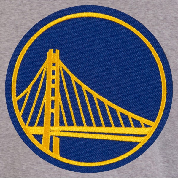 Куртка на кнопках Golden State Warriors JH Design Embroidered Logo Reversible Fleece - Gray/Royal