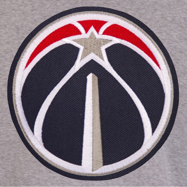 Куртка на кнопках Washington Wizards JH Design Embroidered Logo Reversible Fleece - Gray/Navy