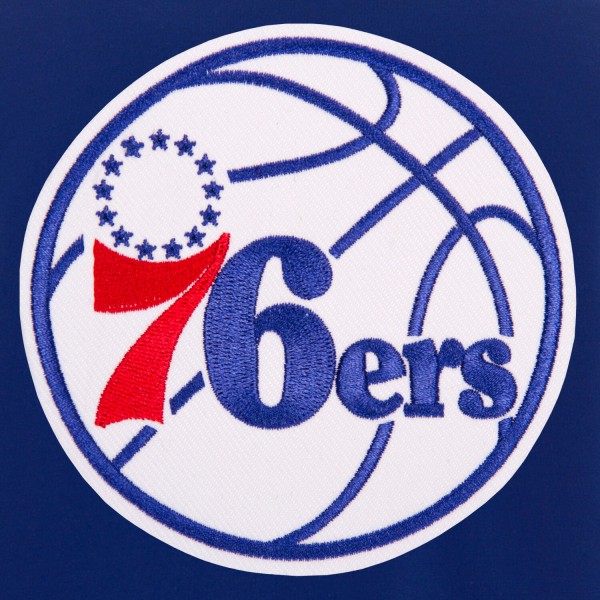 Куртка на кнопках Philadelphia 76ers JH Design Reversible Fleece & Faux Leather - Royal/White