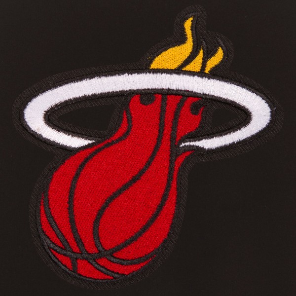 Куртка на кнопках Miami Heat JH Design Reversible Fleece & Faux Leather - Black/White