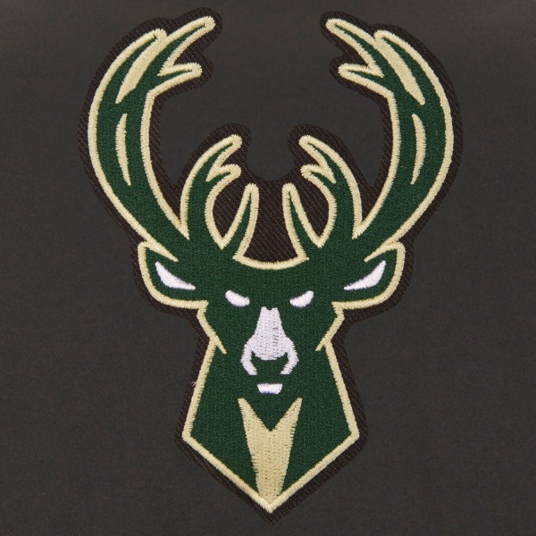 Куртка на кнопках Milwaukee Bucks JH Design Youth Poly-Twill - Black/Charcoal