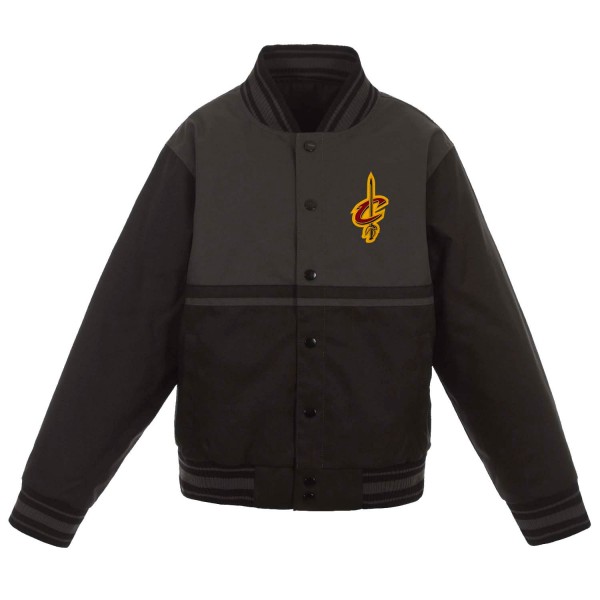 Куртка на кнопках Cleveland Cavaliers JH Design Youth Poly-Twill - Black/Charcoal