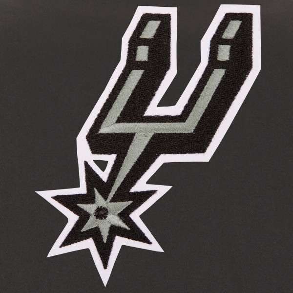 Куртка на кнопках San Antonio Spurs JH Design Youth Poly-Twill - Black/Charcoal