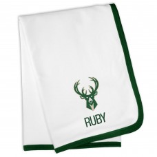 Именное детское одеяло Milwaukee Bucks Baby - White