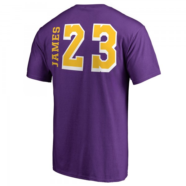 Футболка LeBron James Los Angeles Lakers Sidesweep Name & Number - Purple