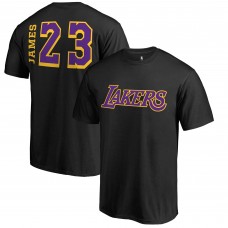Футболка LeBron James Los Angeles Lakers Sidesweep Name & Number - Black
