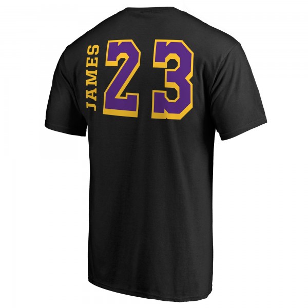 Футболка LeBron James Los Angeles Lakers Sidesweep Name & Number - Black