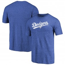 Los Angeles Dodgers Royal Team Wordmark Tri-Blend T-Shirt
