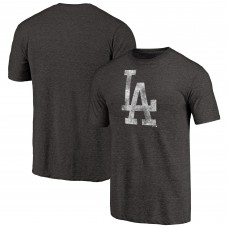 Los Angeles Dodgers Black Distressed Team Tri-Blend T-Shirt
