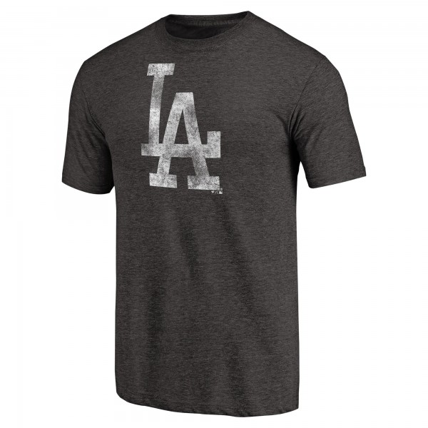 Los Angeles Dodgers Black Distressed Team Tri-Blend T-Shirt
