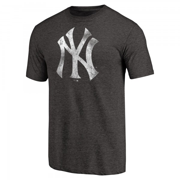 New York Yankees Black Distressed Team Tri-Blend T-Shirt