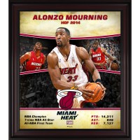 Miami Heat Alonzo Mourning Fanatics Authentic Framed 15 x 17 Hardwood Classics Player Collage