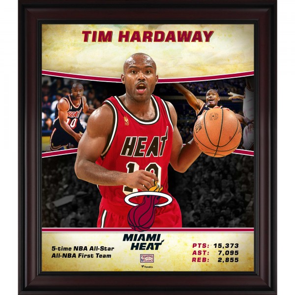 Miami Heat Tim Hardaway Fanatics Authentic Framed 15 x 17 Hardwood Classics Player Collage