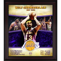 Los Angeles Lakers Wilt Chamberlain Fanatics Authentic Framed 15 x 17 Hardwood Classics Player Collage