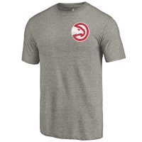 Футболка Atlanta Hawks Gray Primary Logo Left Chest Distressed Tri-Blend
