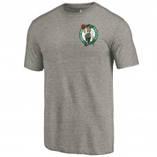 Футболка Boston Celtics Primary Logo Left Chest Distressed Tri-Blend - Gray