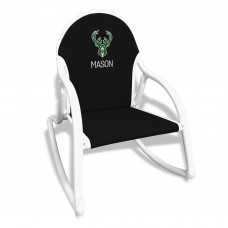 Black Milwaukee Bucks Childrens Personalized Rocking Chair