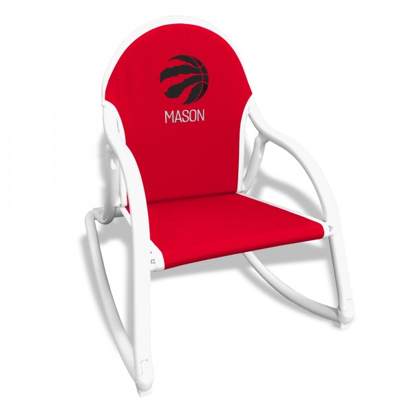Red Toronto Raptors Childrens Personalized Rocking Chair