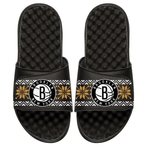 Шлепки Brooklyn Nets ISlide Ugly Sweater - Black