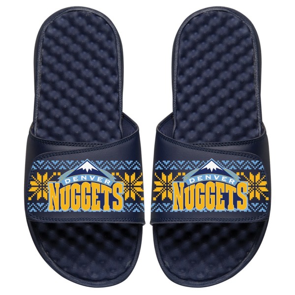 Шлепки Denver Nuggets ISlide Ugly Sweater - Navy