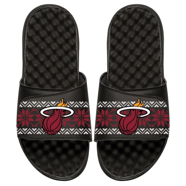 Шлепки Miami Heat ISlide Ugly Sweater - Black