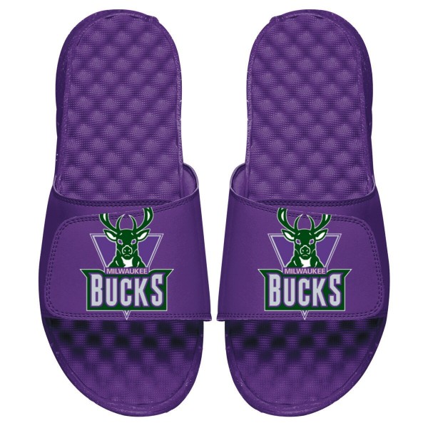 Шлепки Milwaukee Bucks ISlide Hardwood Classic Logo - Purple