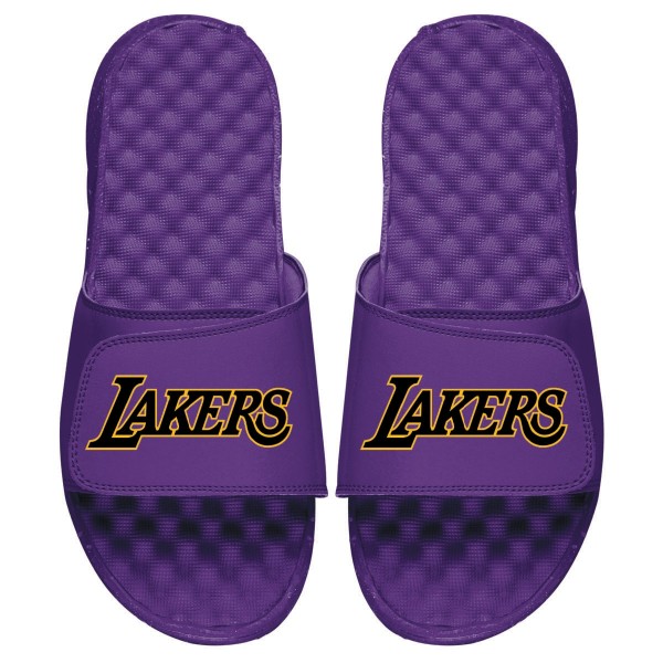 Шлепки Los Angeles Lakers ISlide Wordmark - Purple