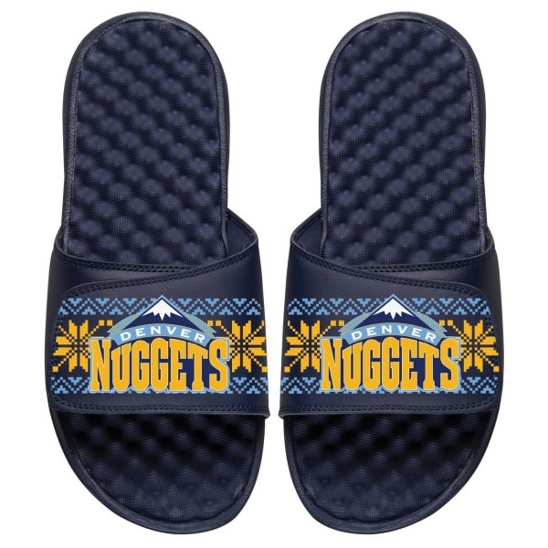 Детские шлепки Denver Nuggets ISlide Ugly Sweater - Navy