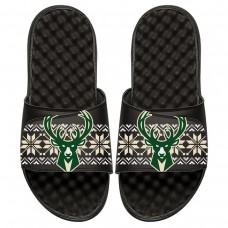 Детские шлепки Milwaukee Bucks ISlide Ugly Sweater - Black