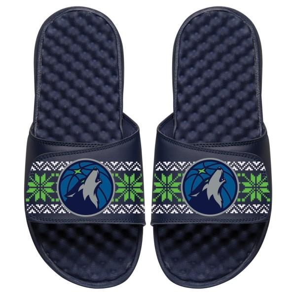 Детские шлепки Minnesota Timberwolves ISlide Ugly Sweater - Navy