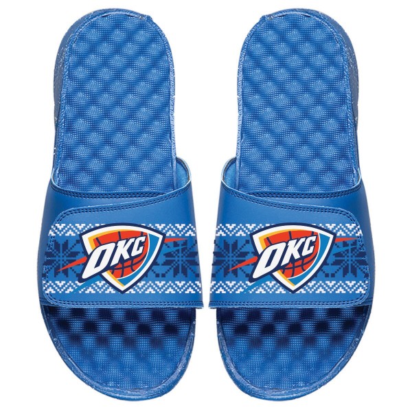 Шлепки Youth Oklahoma City Thunder ISlide Royal Ugly Sweater
