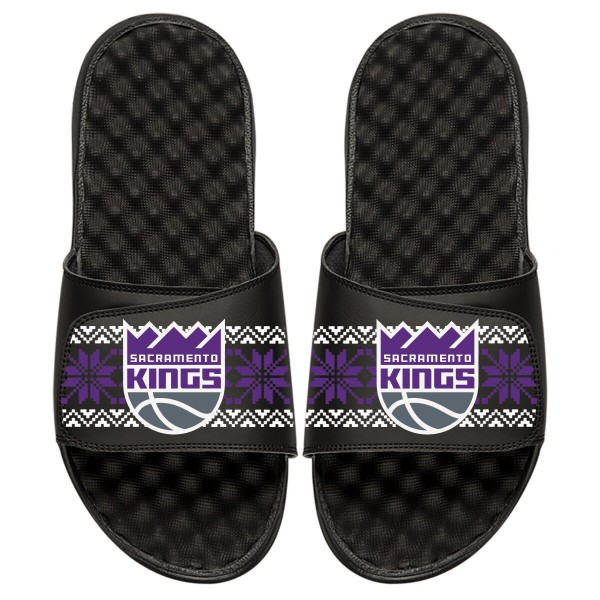 Детские шлепки Sacramento Kings ISlide Ugly Sweater - Black