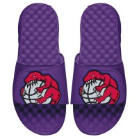 Шлепки Toronto Raptors ISlide Hardwood Classics Mascot Logo - Purple