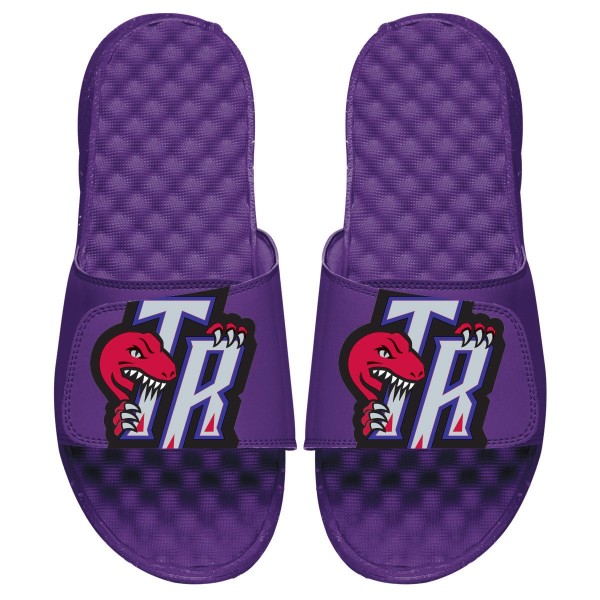 Шлепки Toronto Raptors ISlide Hardwood Classic Big Primary Logo - Purple