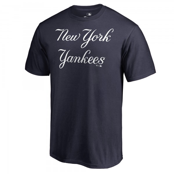 New York Yankees Navy Script Wordmark T-Shirt