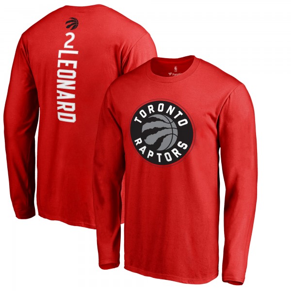 Футболка с длинным рукавом Kawhi Leonard Toronto Raptors Team Backer Name & Number - Red