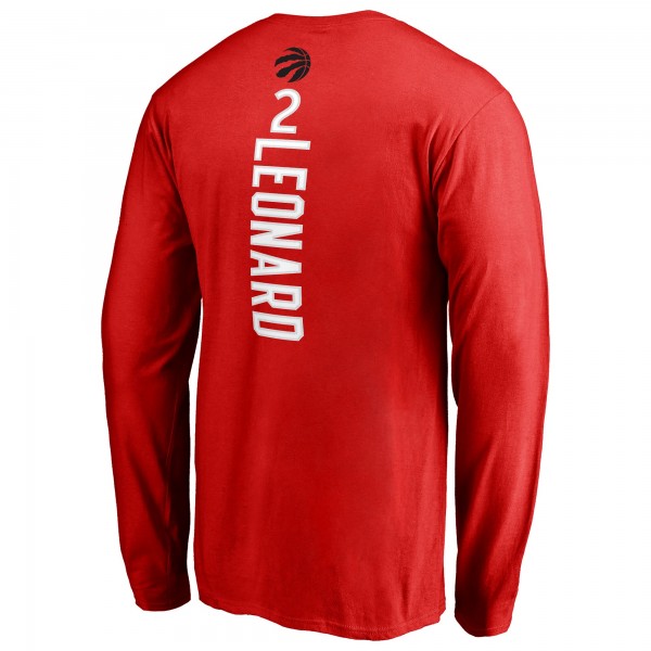 Футболка с длинным рукавом Kawhi Leonard Toronto Raptors Team Backer Name & Number - Red