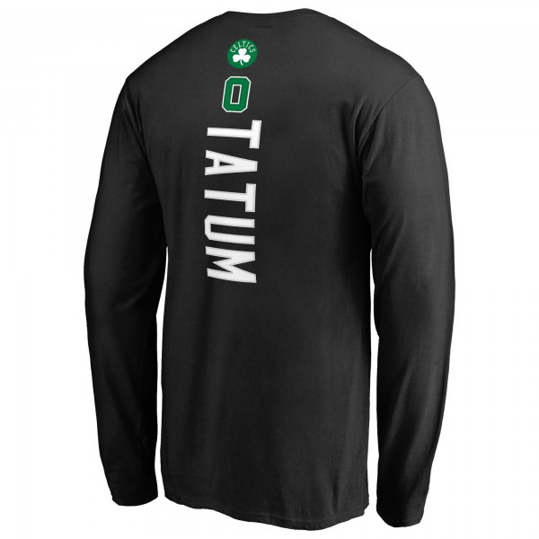 Футболка с длинным рукавом Jayson Tatum Boston Celtics Team Backer Name & Number - Black