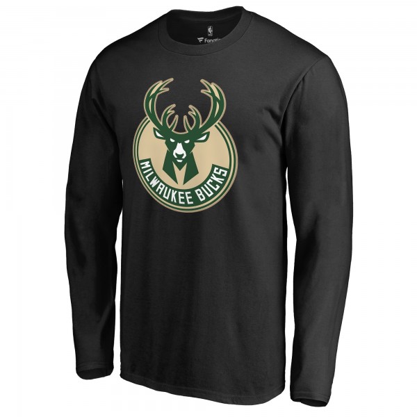 Футболка с длинным рукавом Giannis Antetokounmpo Milwaukee Bucks Team Backer Name & Number - Black
